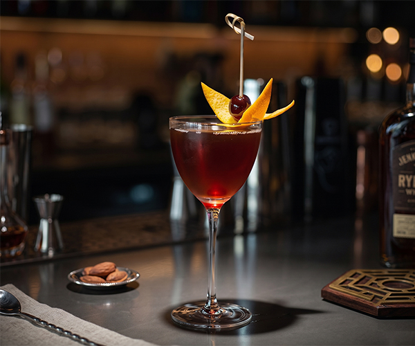 BklyN bittersweet cocktail with sherry and caramel