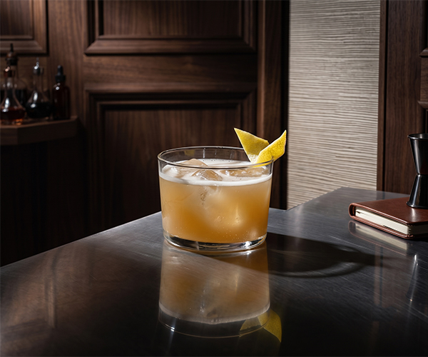 Penicillin non-alcoholic warming cocktail with ginger