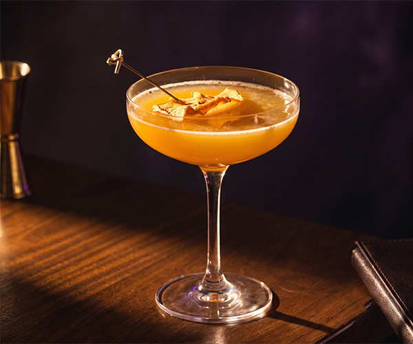Pornstar tropical cocktail with Prosecco and passion fruit