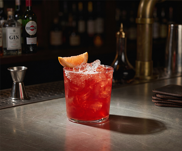 Paloma Remix cocktail with grapefruit and herbal tea